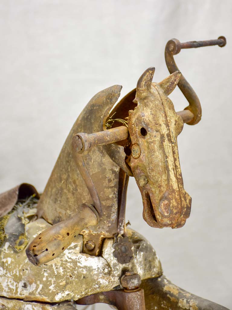 Rustic 19th Century French toy horse tricycle