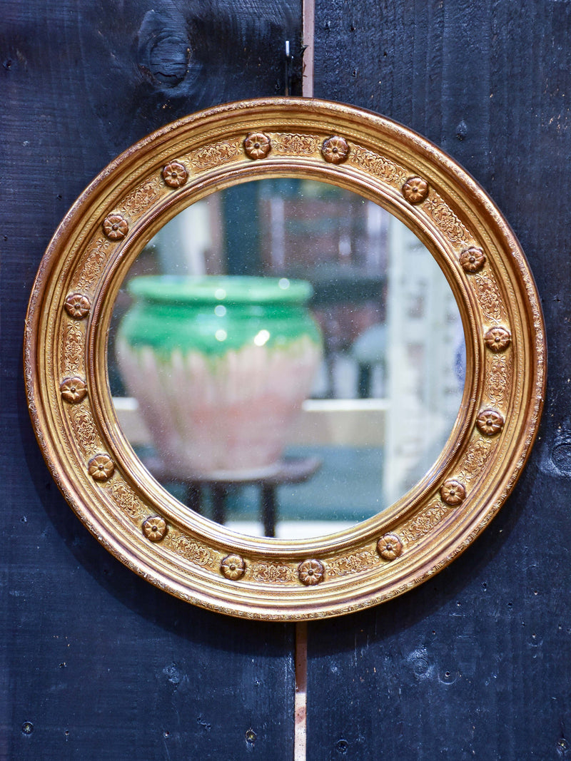 Vintage round French mirror