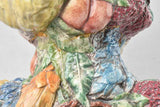 Vintage ceramic bust covered in fruit - Arcimboldo inspired 19¾"
