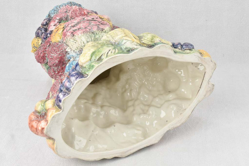 Vintage ceramic bust covered in fruit - Arcimboldo inspired 19¾"