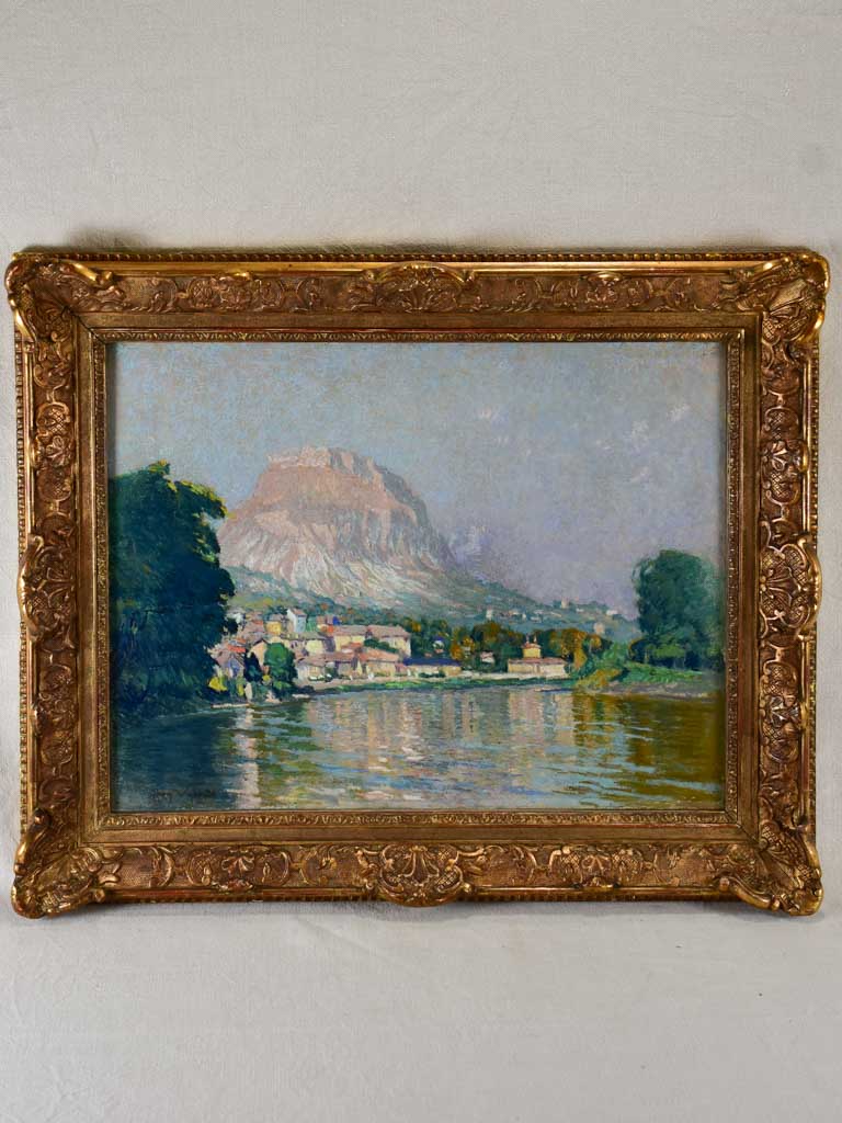 Pastel and gouache of Mont Saint-Eynard - Jean August Vyboud (1872 - 1944) 26" x 32¼"