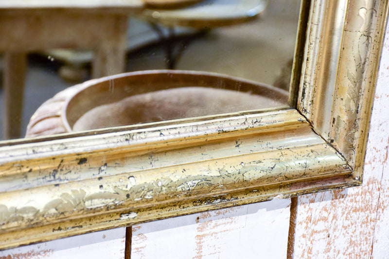 19th century Louis Philippe mirror with gold / silver frame