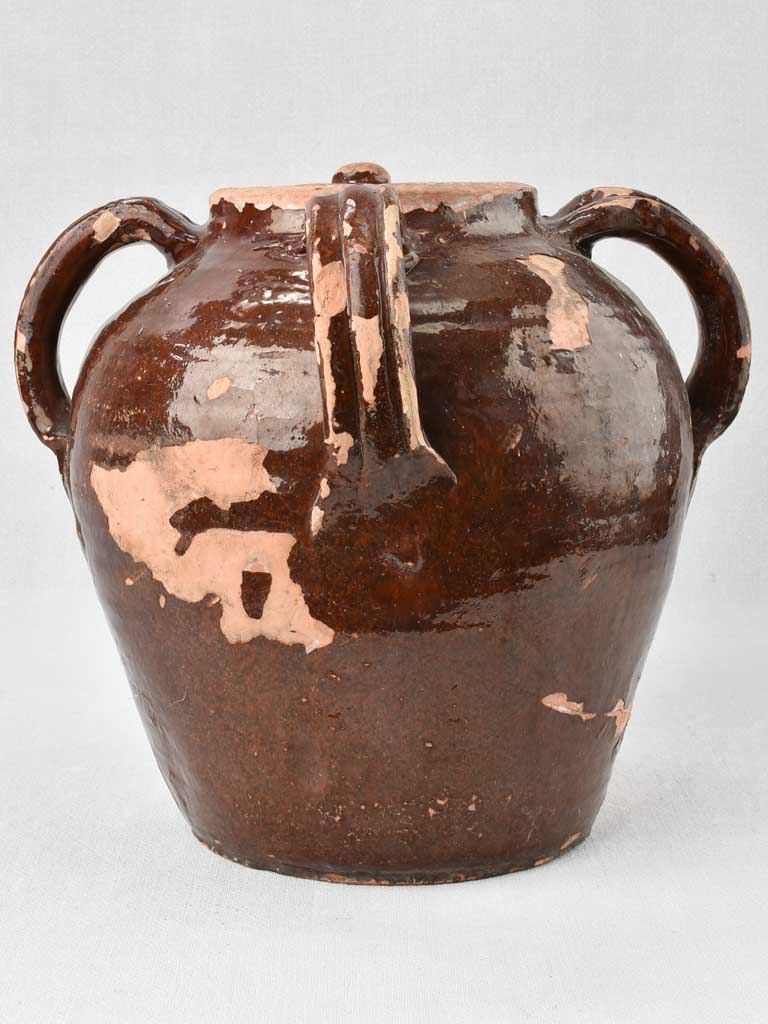 19th century Provencale oil pitcher 12½"