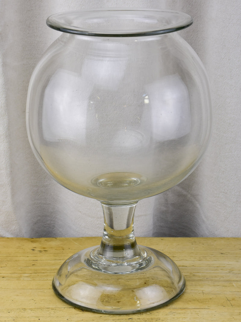 Very large French apothecary glass jar - 19th Century