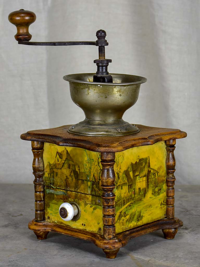 Antique French coffee grinder from Normandy