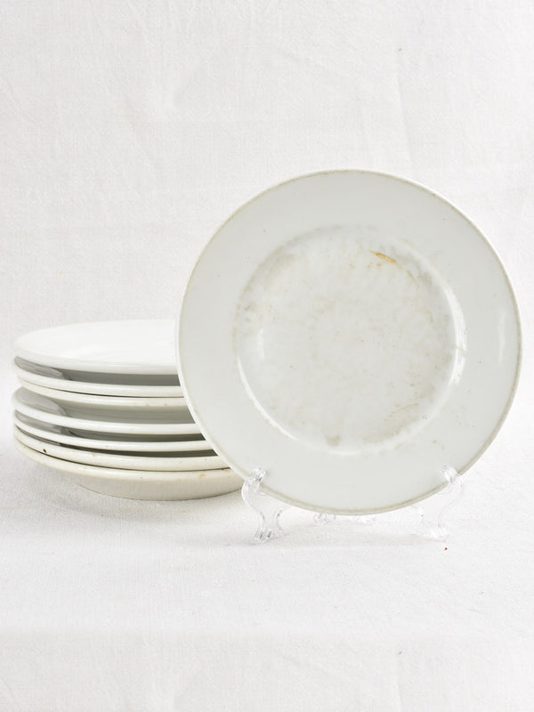 Antique White Porcelain Dinner Plates Set