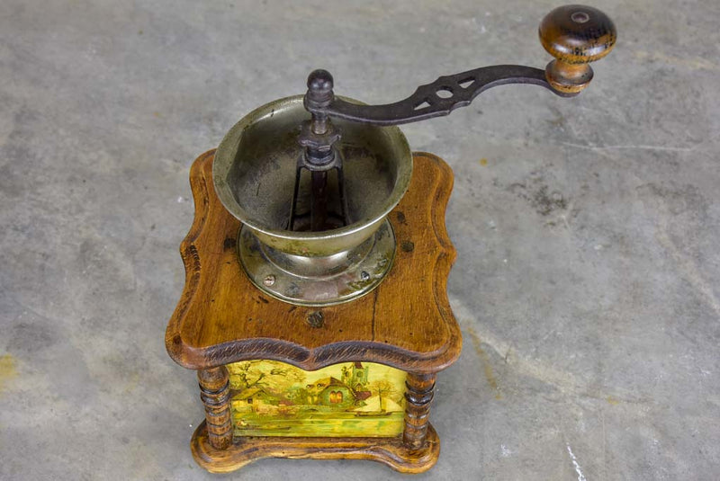 Antique French coffee grinder from Normandy