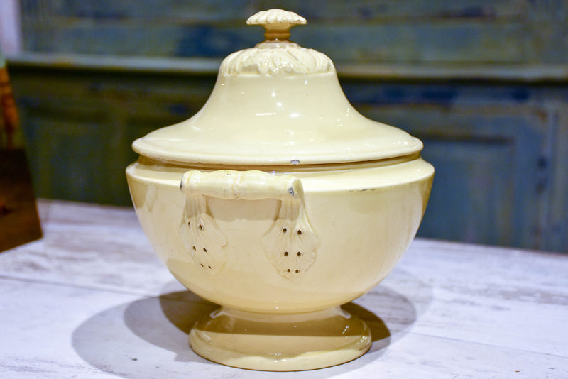 Antique yellow ware soup tureen from Apt