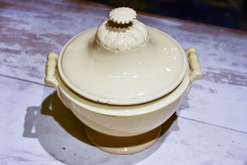 Antique yellow ware soup tureen from Apt