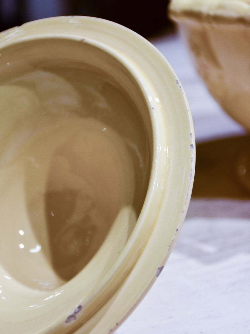 Antique yellow ware soup tureen from Apt