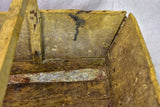 Rustic antique French harvest basket with square handle 15¾" x 20"