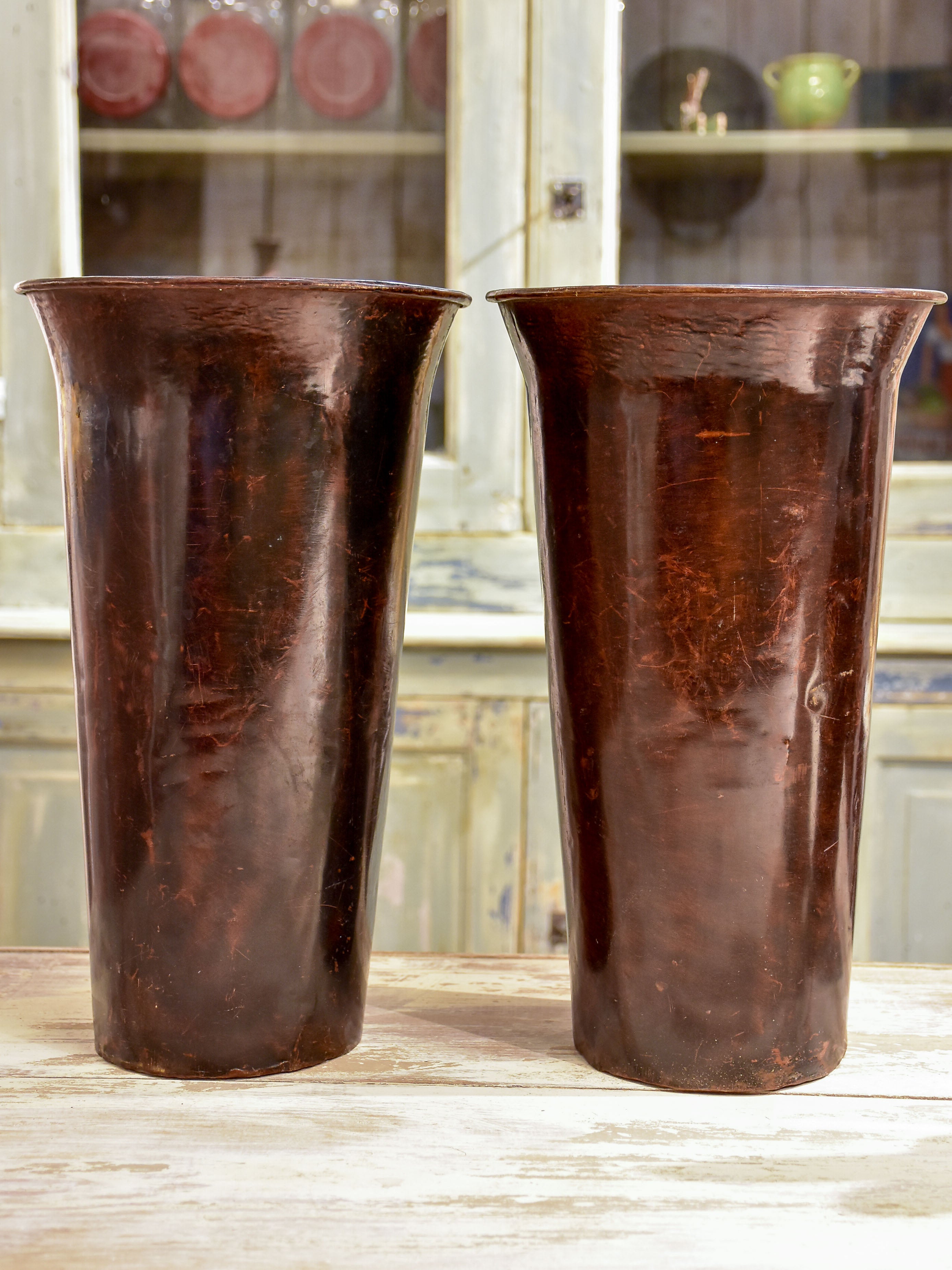 Pair of vintage florist vases