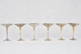 Martini/Champagne coups, silver plate, vintage (6)