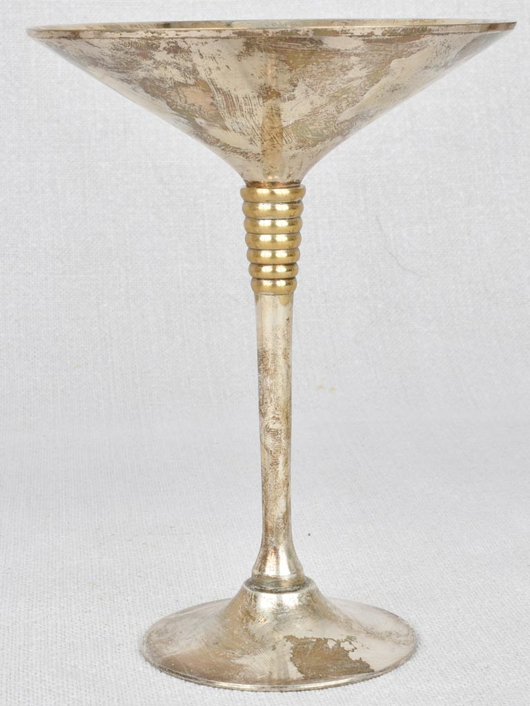 Martini/Champagne coups, silver plate, vintage (6)