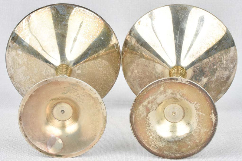 Martini/Champagne coups, silver plate, vintage (6)