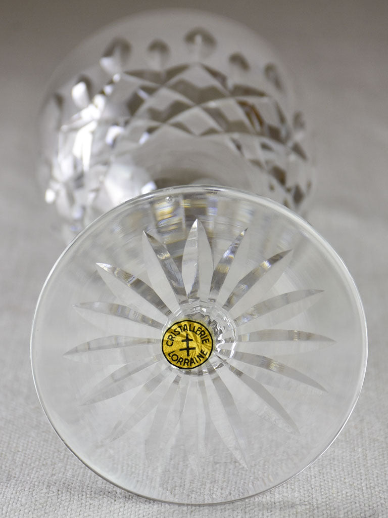 Luxurious 1950s Cristallerie wine glasses