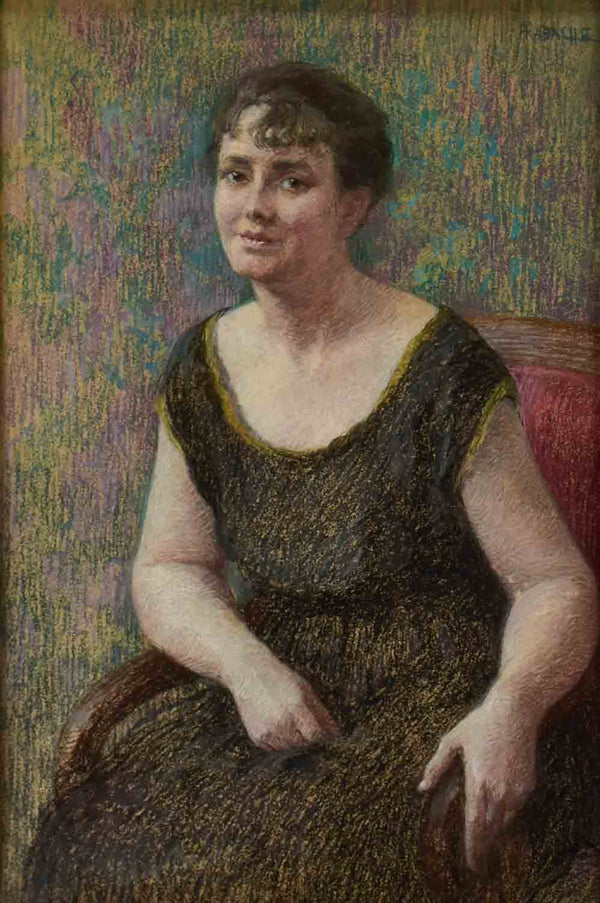 Vintage lady's pastel portrait art