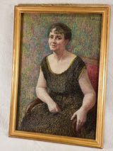Classic Girard-Rabaché pastel framed portrait