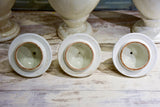Collection of three antique ironstone pharmacy jars