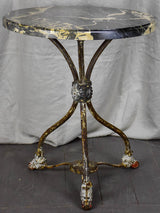 Antique French round marble table