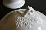 Soup tureen with decorative lid, French ironstone