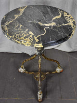 Antique French round marble table
