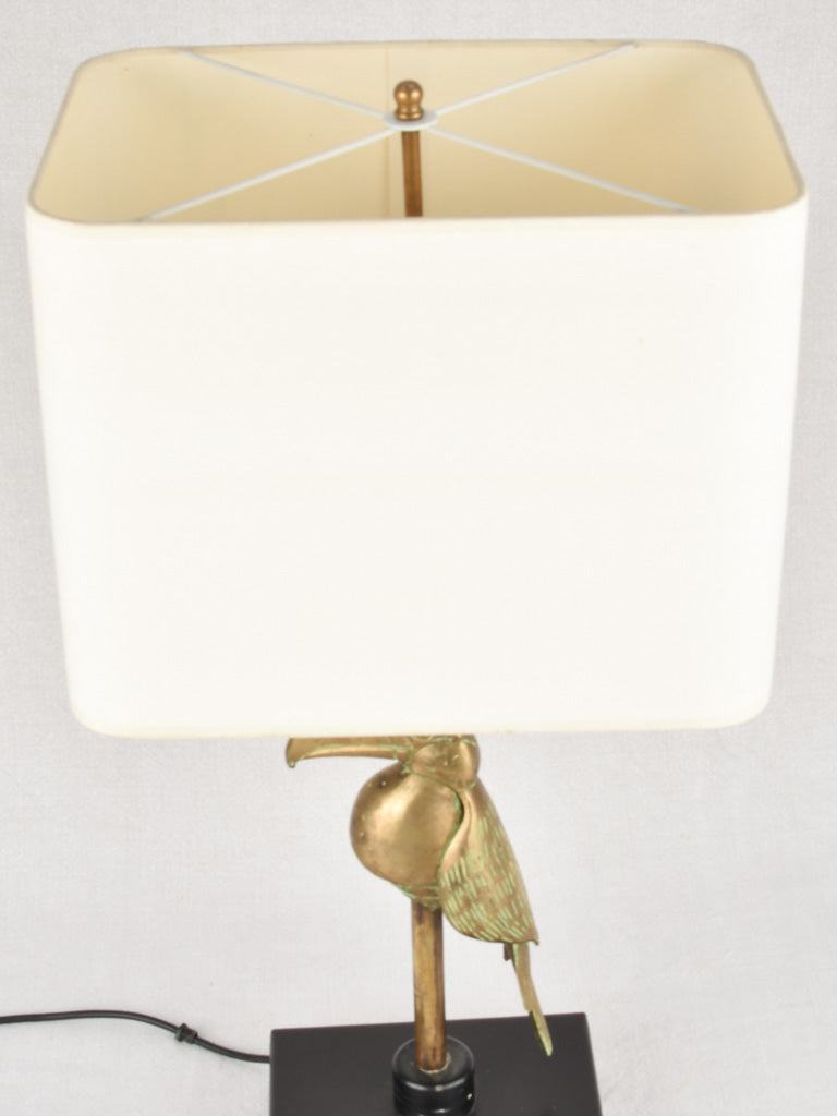 Table lamp, bronze, toucan 26¾"
