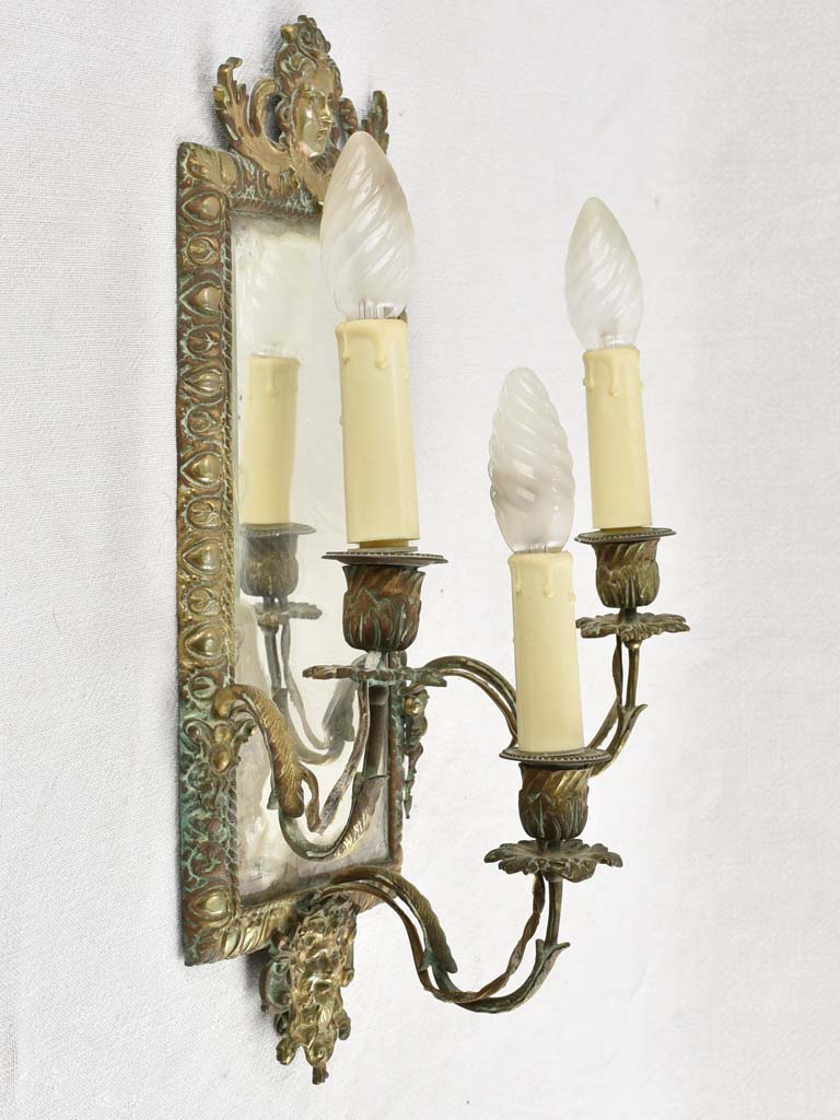 Classic Bronze French wall appliques