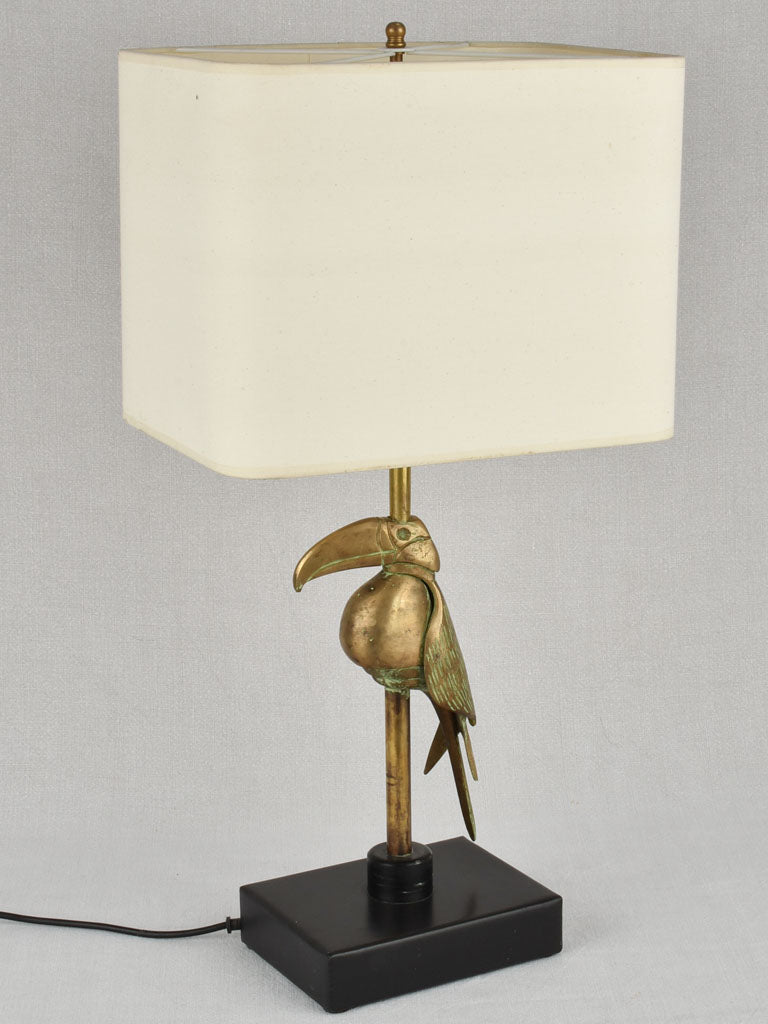 Table lamp, bronze, toucan 26¾"