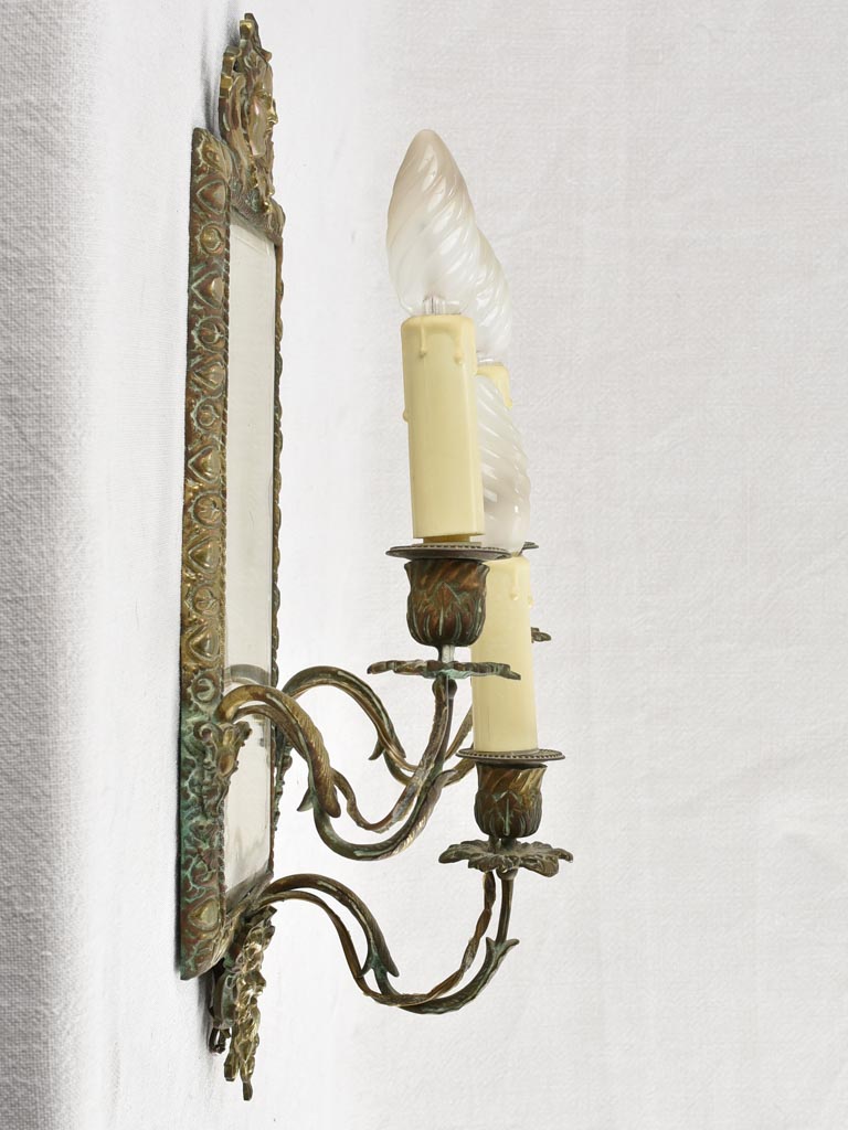 Vintage Mirrored French wall lights