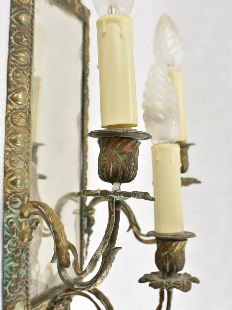 Stylish Antique mirrored wall sconces