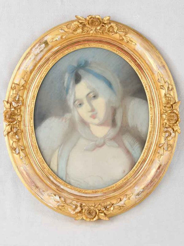 18th century soft pastel lady portrait