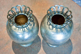 Pair of 19th century silver-plate French vases