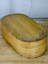 19th Century oval wooden storage box for lace