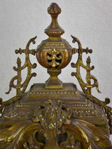Napoleon III bronze mantle clock 22½"