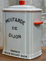 Large antique French mustard distribution pot - Digoin Sarreguemines