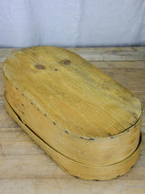 19th Century oval wooden storage box for lace