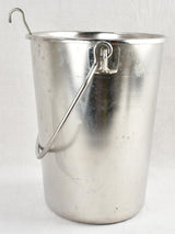 Vintage French milk bucket with ladle