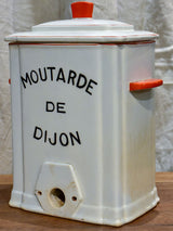 Large antique French mustard distribution pot - Digoin Sarreguemines
