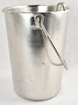 Vintage French milk bucket with ladle