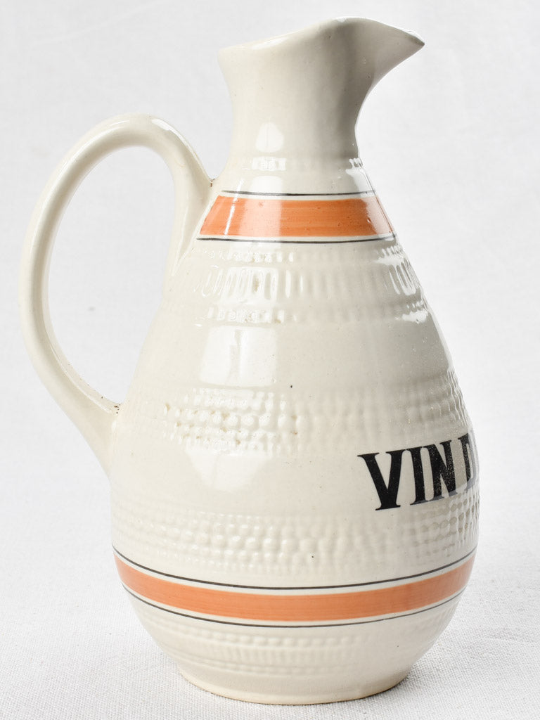 Vintage 'vin de pays' wine pitcher