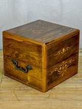 Antique French liquer box with four bottles and nine glasses