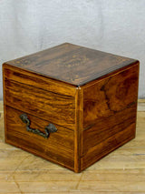 Antique French liquer box with four bottles and nine glasses