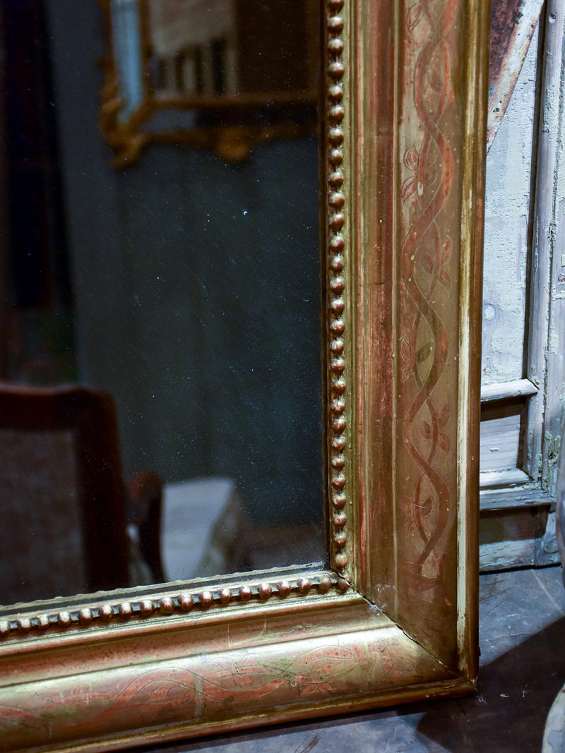 19th century Louis Philippe mirror with gilded frame