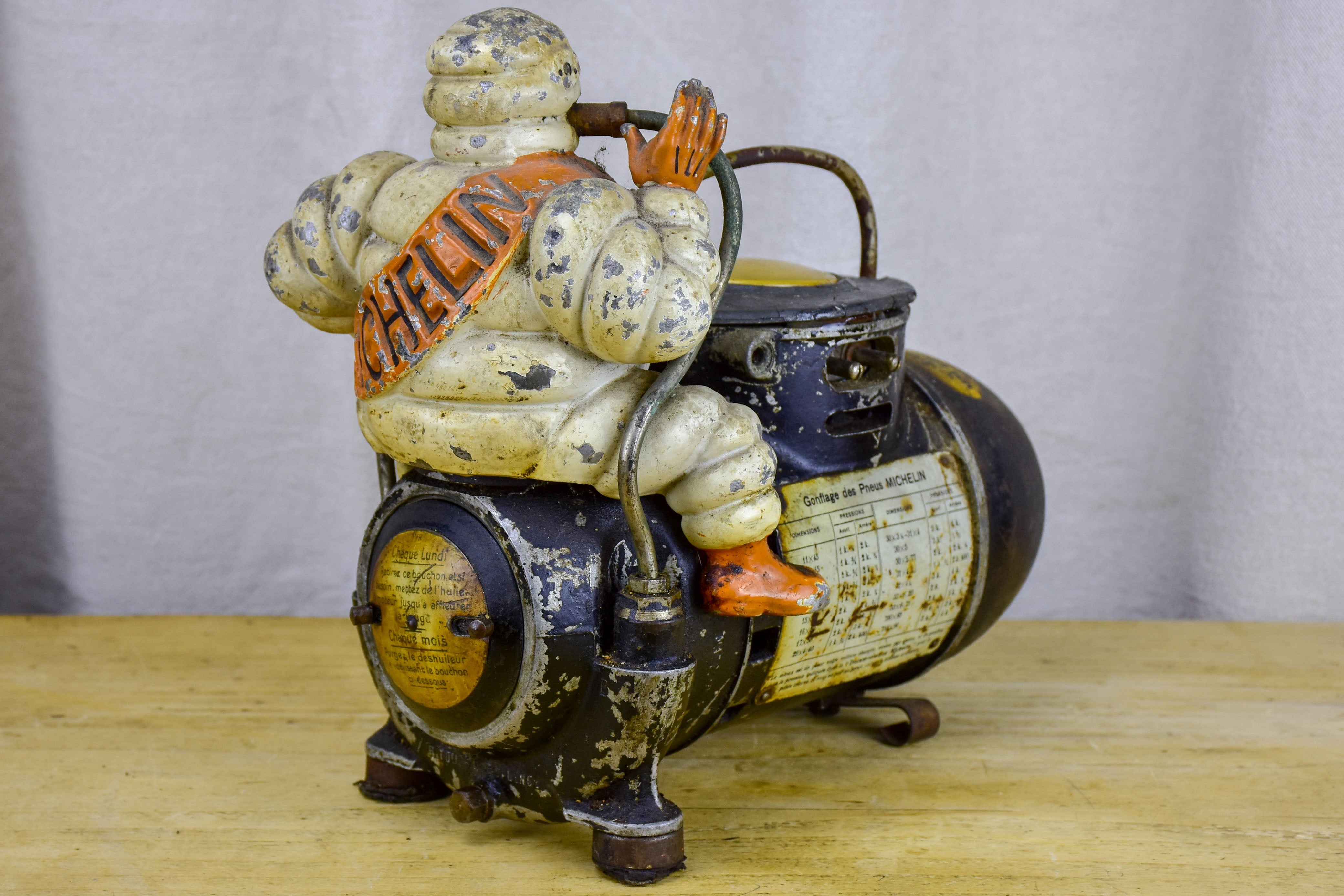 Michellan Man Compressor Antique French Michelin Man air compressor – Chez Pluie