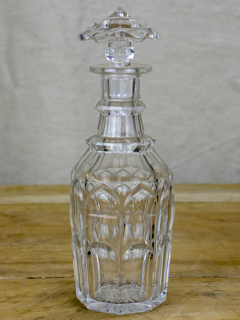 Antique French liquer box with four bottles and nine glasses