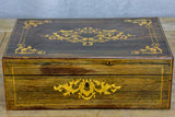 Antique French marquetry storage box