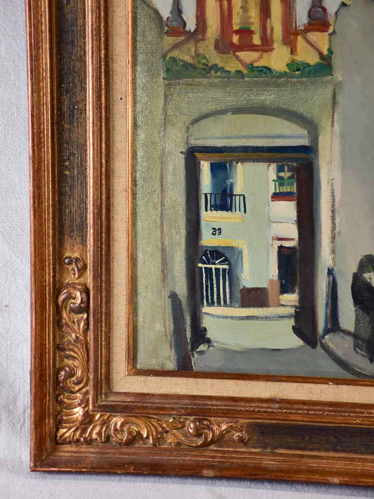 Urban landscape in Seville by Yvonne Mariotte (1909 - ?) - oil on canvas 25½" x 29¼"