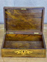 Antique French marquetry storage box