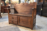 Early 19th century chestnut bench seat